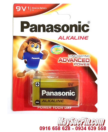 Panasonic 6LR61T, Pin 9v vuông Panasonic 6LR61T Alkaline Made in Japan (Loại Vỉ 1viên)